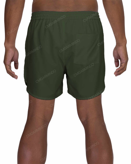 15" Elastic Waist Dolphin Hem Swimshorts
