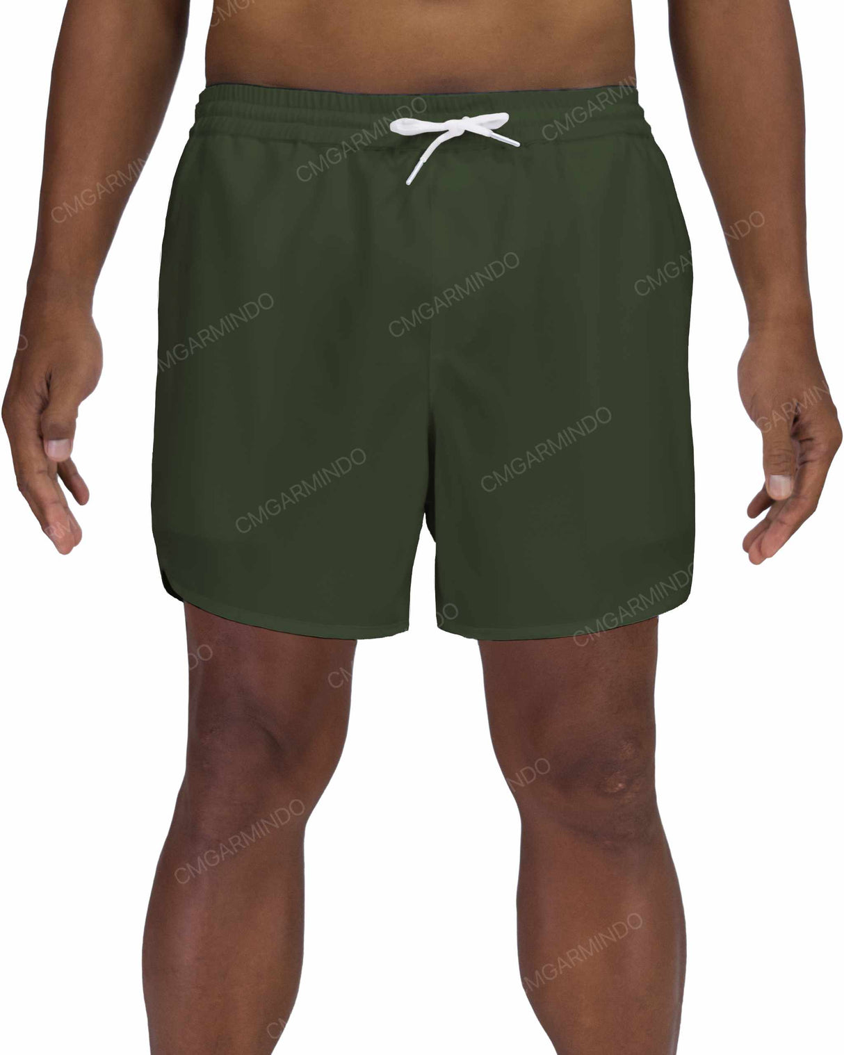 15" Elastic Waist Dolphin Hem Swimshorts