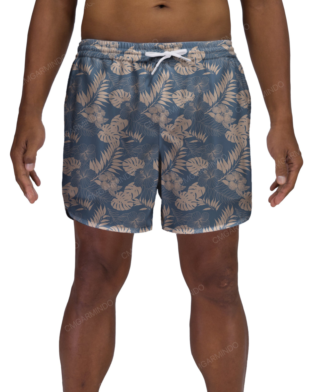 15" Elastic Waist Dolphin Hem Swimshorts