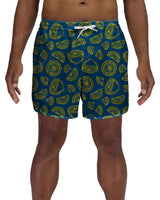 15" Elastic Waist Dolphin Hem Swimshorts