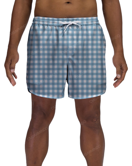 15" Elastic Waist Dolphin Hem Swimshorts