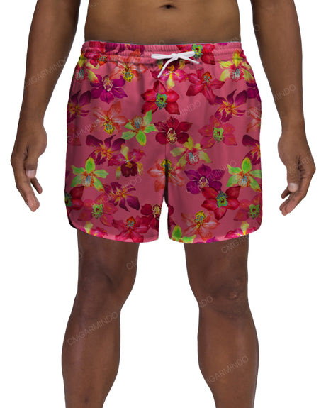 15" Elastic Waist Dolphin Hem Swimshorts