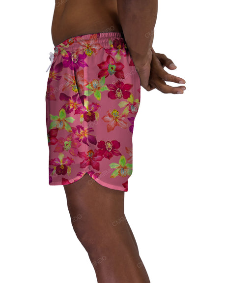 15" Elastic Waist Dolphin Hem Swimshorts