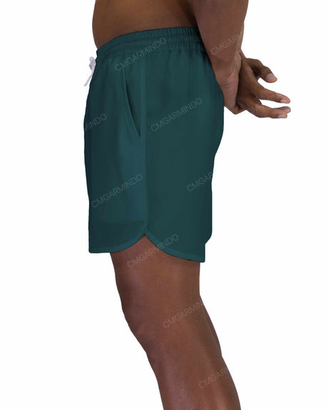 15" Elastic Waist Dolphin Hem Swimshorts