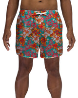 15" Elastic Waist Dolphin Hem Swimshorts