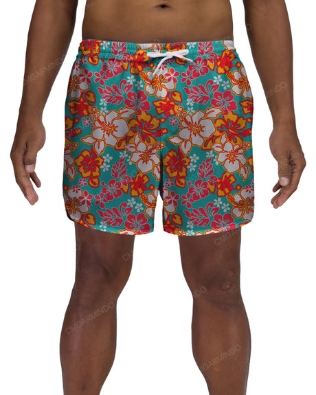 15" Elastic Waist Dolphin Hem Swimshorts