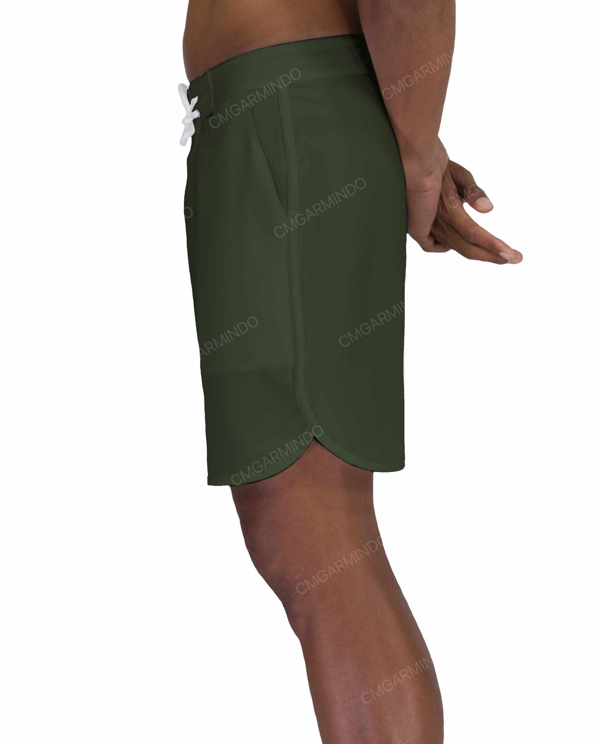 17" Fixed Waist Dolphin Hem Boardshorts