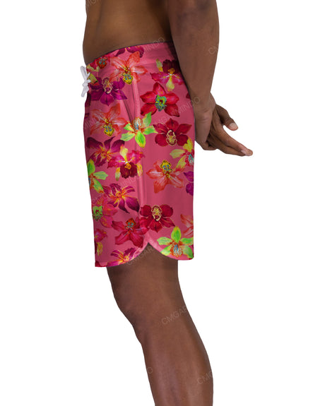 17" Fixed Waist Dolphin Hem Boardshorts