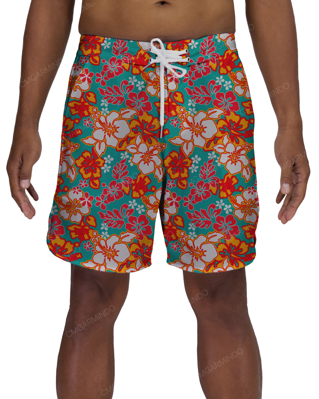 17" Fixed Waist Dolphin Hem Boardshorts