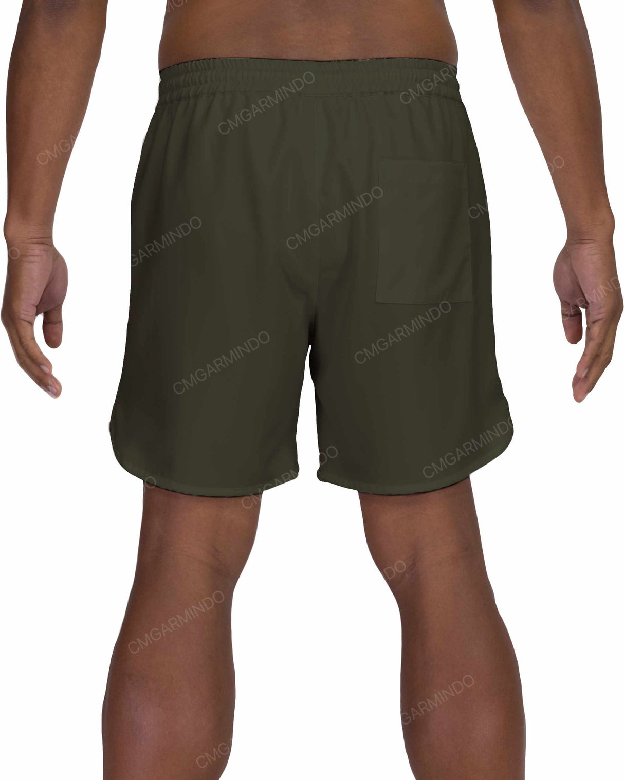 17" Elastic Waist Dolphin Hem Swimshorts