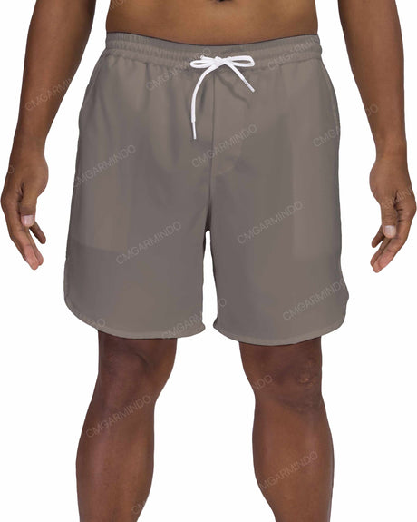 17" Elastic Waist Dolphin Hem Swimshorts