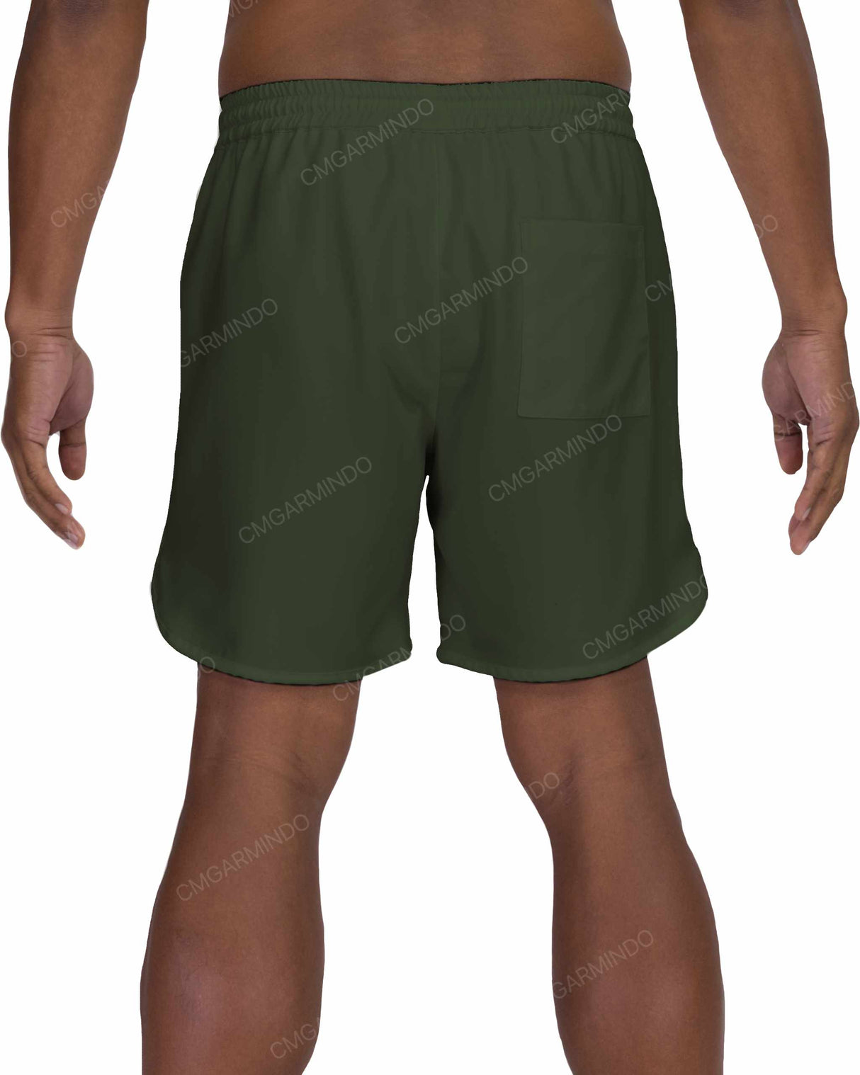 17" Elastic Waist Dolphin Hem Swimshorts