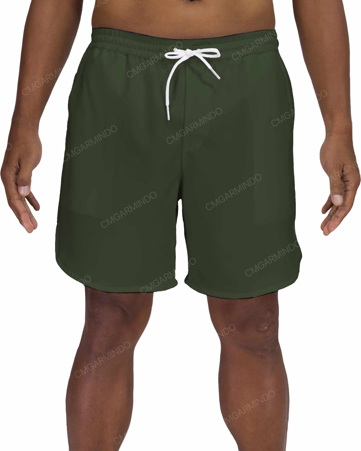 17" Elastic Waist Dolphin Hem Swimshorts