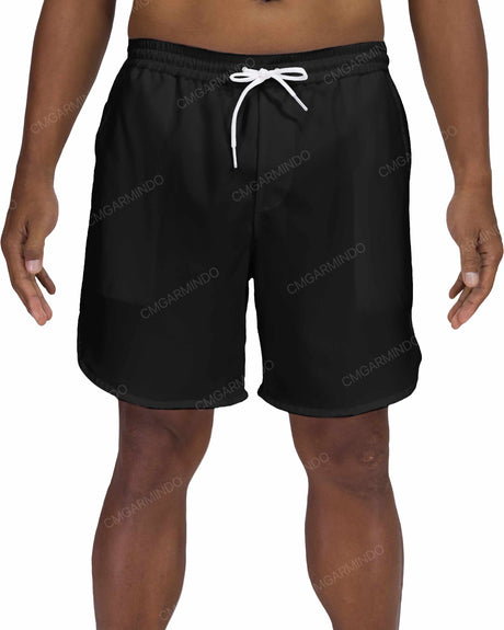 17" Elastic Waist Dolphin Hem Swimshorts
