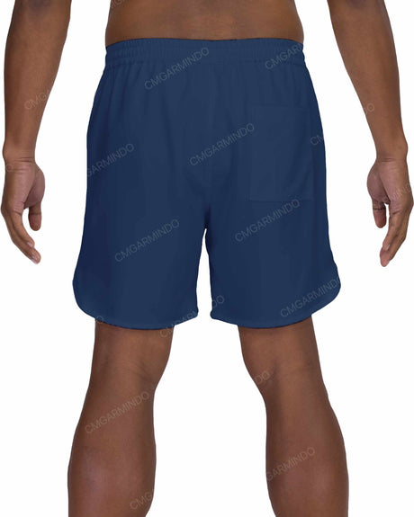17" Elastic Waist Dolphin Hem Swimshorts
