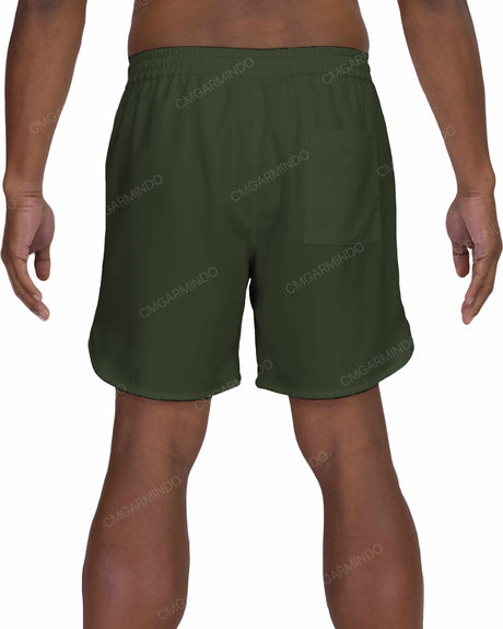 17" Elastic Waist Dolphin Hem Swimshorts