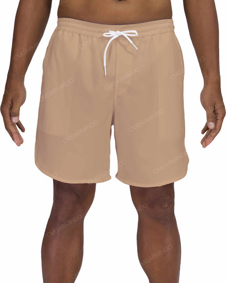 17" Elastic Waist Dolphin Hem Swimshorts