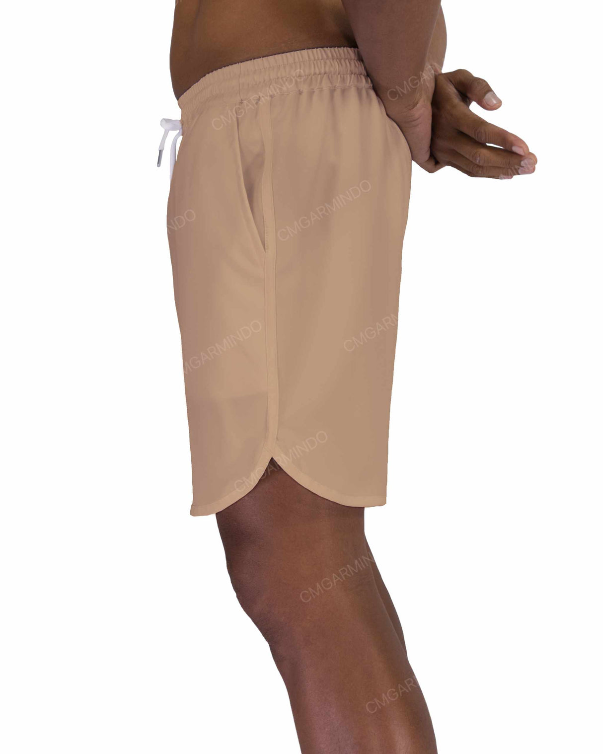 17" Elastic Waist Dolphin Hem Swimshorts