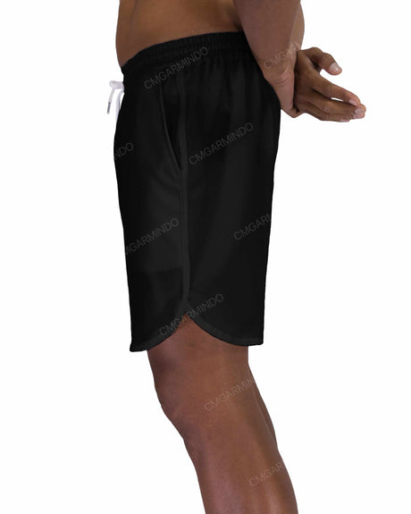 17" Elastic Waist Dolphin Hem Swimshorts
