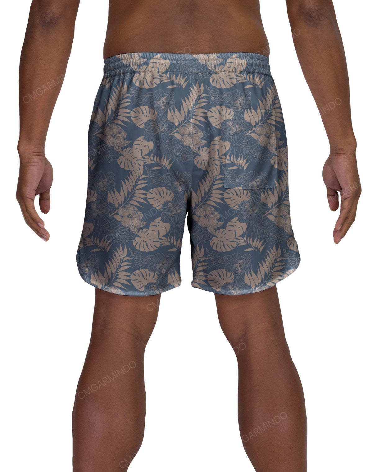 17" Elastic Waist Dolphin Hem Swimshorts