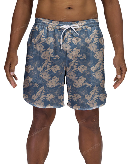 17" Elastic Waist Dolphin Hem Swimshorts