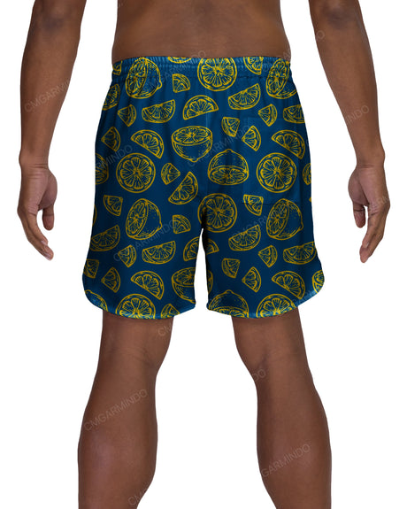17" Elastic Waist Dolphin Hem Swimshorts