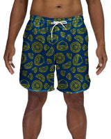 17" Elastic Waist Dolphin Hem Swimshorts