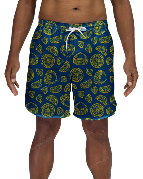 17" Elastic Waist Dolphin Hem Swimshorts