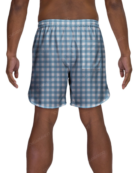 17" Elastic Waist Dolphin Hem Swimshorts