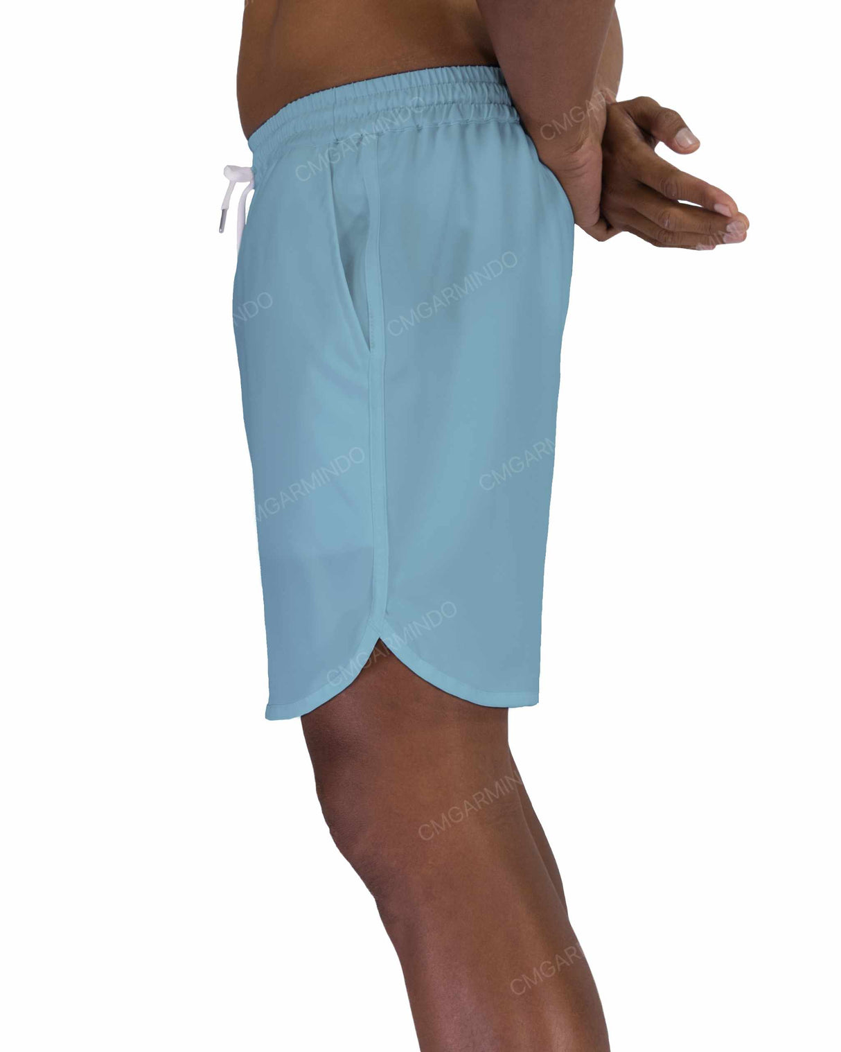 17" Elastic Waist Dolphin Hem Swimshorts