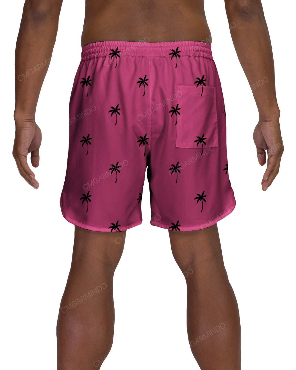 17" Elastic Waist Dolphin Hem Swimshorts