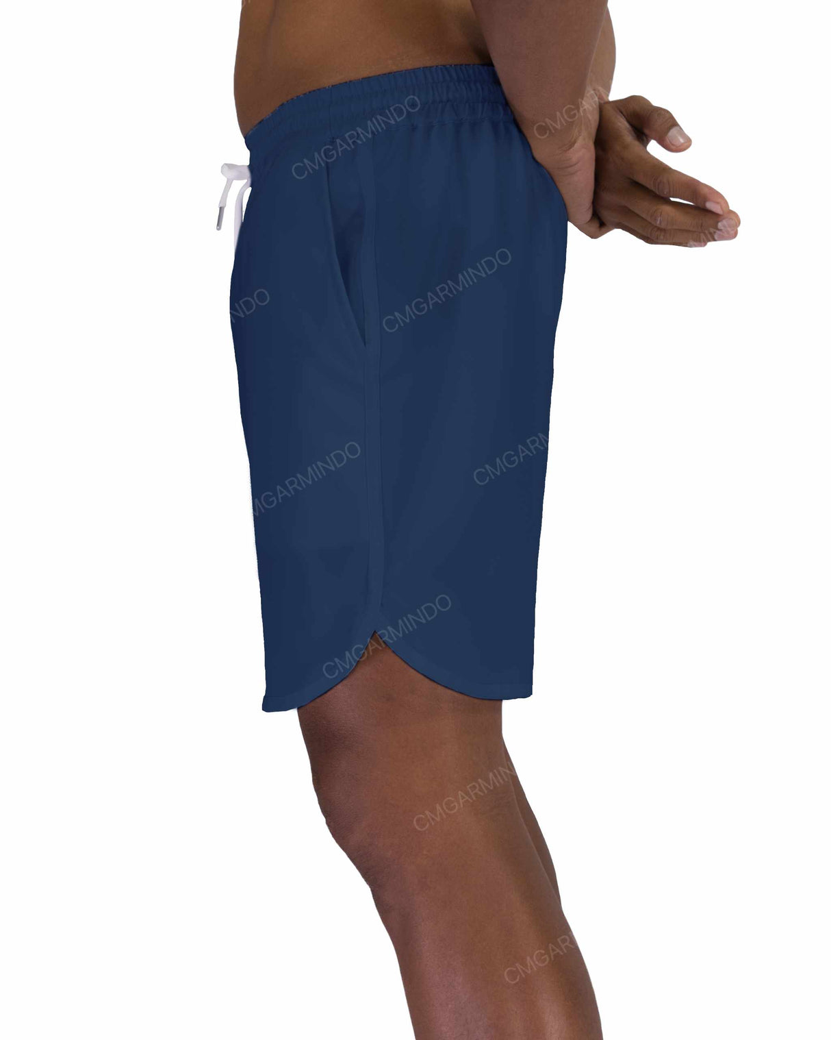 17" Elastic Waist Dolphin Hem Swimshorts