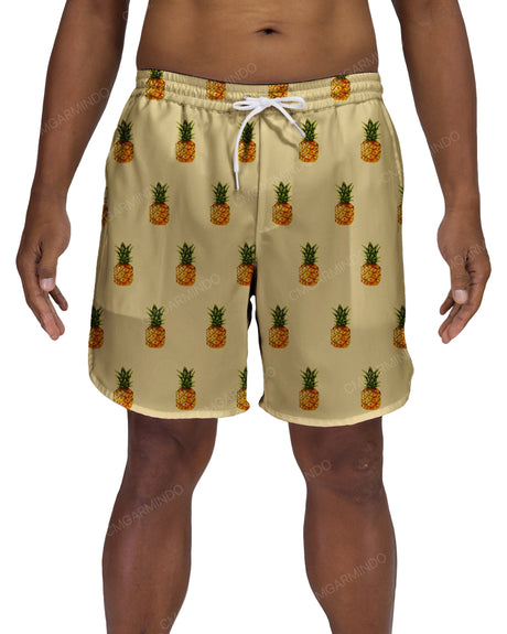 17" Elastic Waist Dolphin Hem Swimshorts