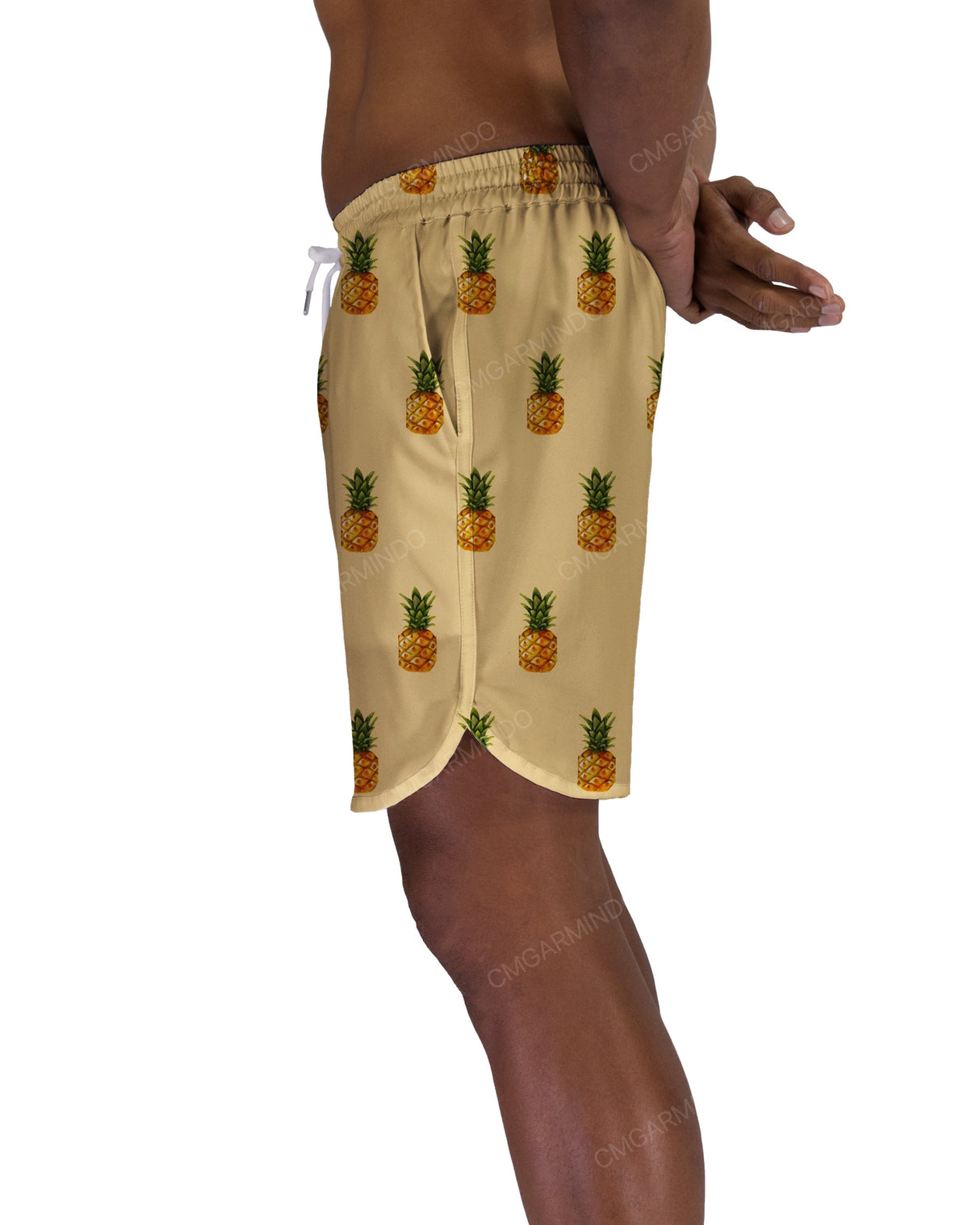 17" Elastic Waist Dolphin Hem Swimshorts