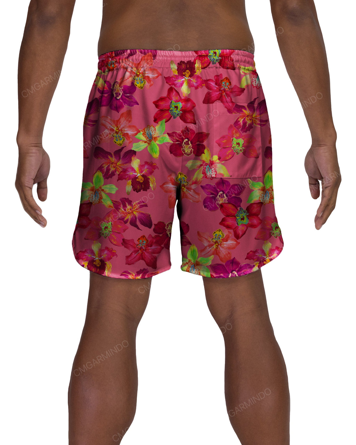 17" Elastic Waist Dolphin Hem Swimshorts