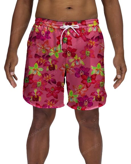 17" Elastic Waist Dolphin Hem Swimshorts
