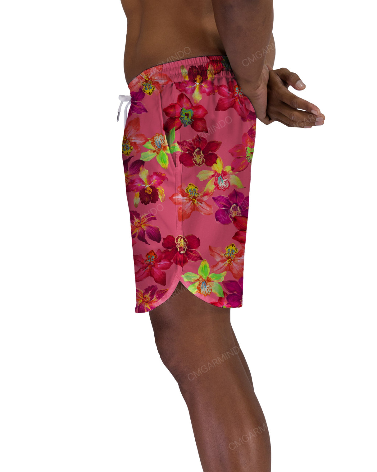 17" Elastic Waist Dolphin Hem Swimshorts