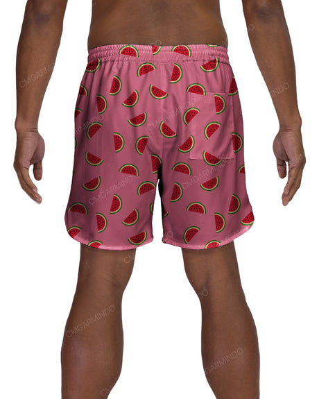 17" Elastic Waist Dolphin Hem Swimshorts
