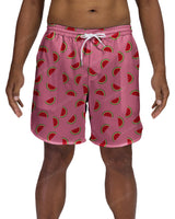 17" Elastic Waist Dolphin Hem Swimshorts