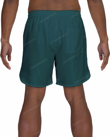 17" Elastic Waist Dolphin Hem Swimshorts