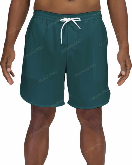 17" Elastic Waist Dolphin Hem Swimshorts