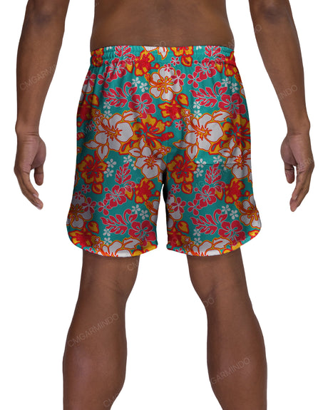 17" Elastic Waist Dolphin Hem Swimshorts