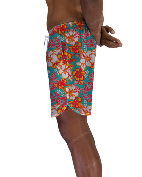17" Elastic Waist Dolphin Hem Swimshorts