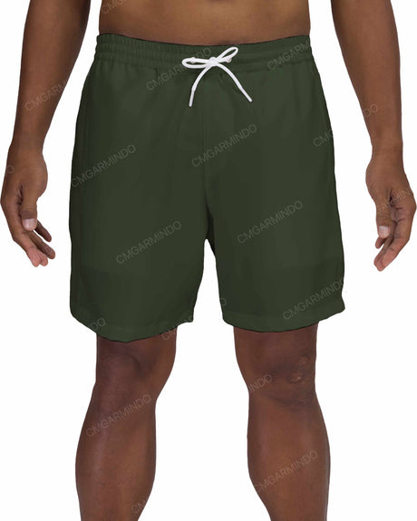 17" Elastic Waist Side Panel Swimshorts