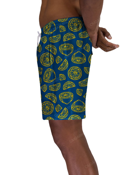 17" Elastic Waist Side Panel Swimshorts