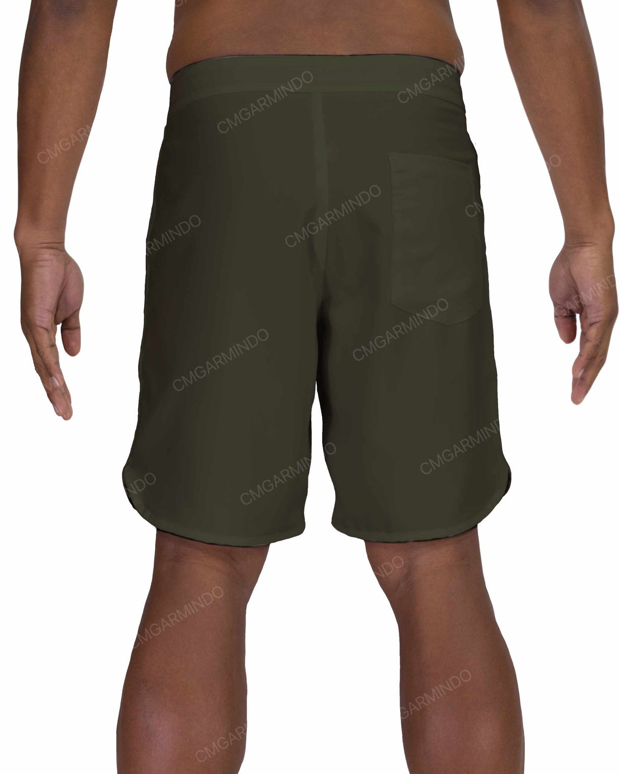19" Fixed Waist Dolphin Hem Boardshorts