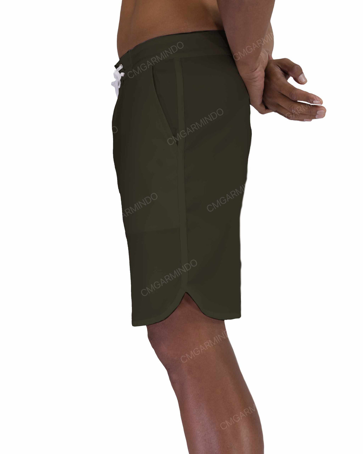 19" Fixed Waist Dolphin Hem Boardshorts
