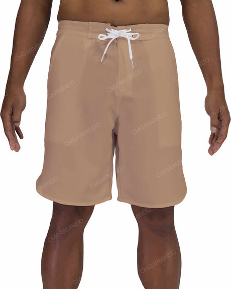 19" Fixed Waist Dolphin Hem Boardshorts