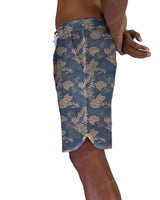 19" Fixed Waist Dolphin Hem Boardshorts