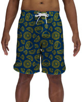 19" Fixed Waist Dolphin Hem Boardshorts